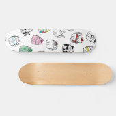 Kat patroon persoonlijk skateboard (Horizontaal)