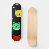 Kat patroon persoonlijk skateboard (Voorkant)