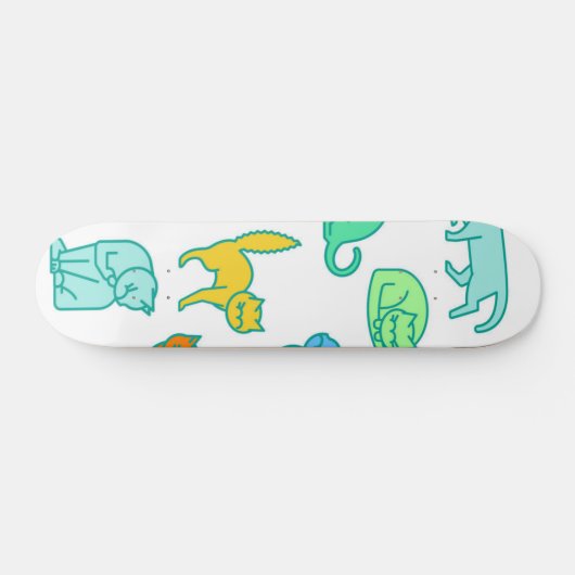 Kat patroon persoonlijk skateboard (Horizontaal)
