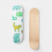Kat patroon persoonlijk skateboard (Voorkant)