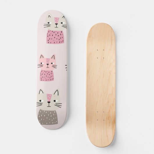 Kat patroon persoonlijk skateboard (Voorkant)