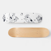 Kat patroon persoonlijk skateboard (Horizontaal)