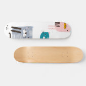 Kat patroon persoonlijk skateboard (Horizontaal)