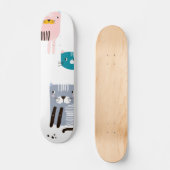 Kat patroon persoonlijk skateboard (Voorkant)