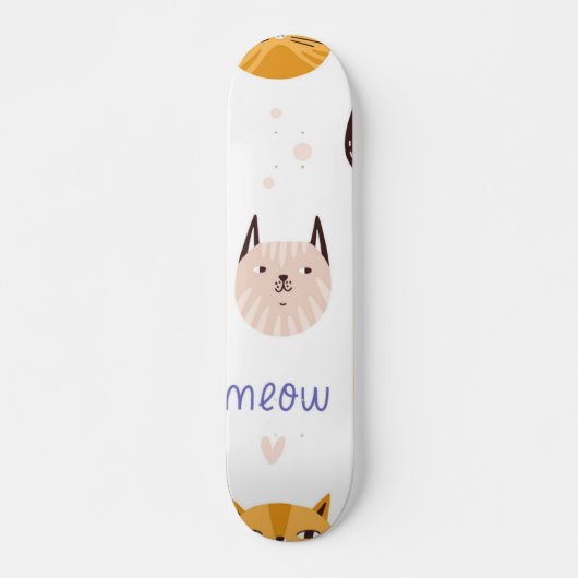 Kat patroon persoonlijk skateboard (Voorkant)