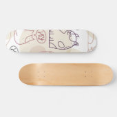 Kat patroon persoonlijk skateboard (Horizontaal)