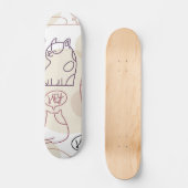 Kat patroon persoonlijk skateboard (Voorkant)