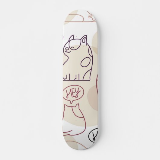 Kat patroon persoonlijk skateboard (Voorkant)