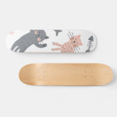 Kat patroon persoonlijk skateboard (Horizontaal)