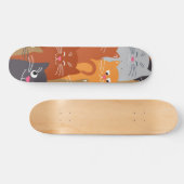 Kat patroon persoonlijk skateboard (Horizontaal)