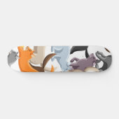 Kat patroon persoonlijk skateboard (Horizontaal)