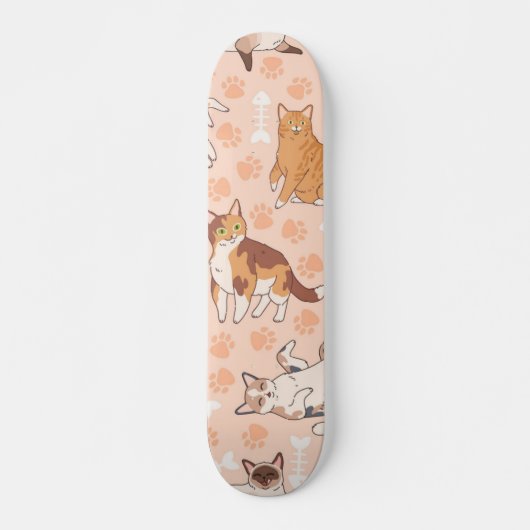 Kat patroon persoonlijk skateboard (Voorkant)