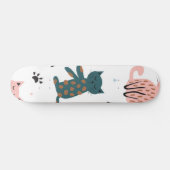 Kat patroon persoonlijk skateboard (Horizontaal)