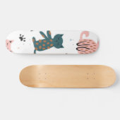 Kat patroon persoonlijk skateboard (Horizontaal)