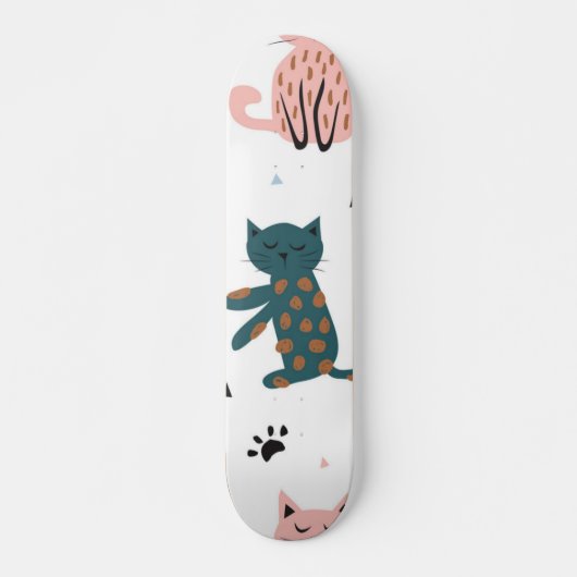 Kat patroon persoonlijk skateboard (Voorkant)