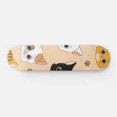 Kat patroon persoonlijk skateboard (Horizontaal)