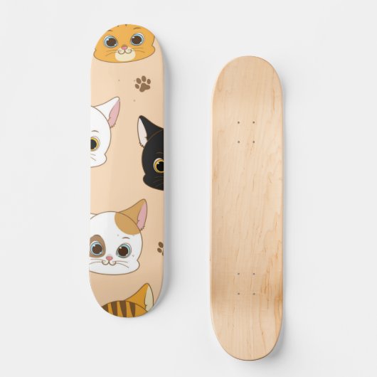 Kat patroon persoonlijk skateboard (Voorkant)