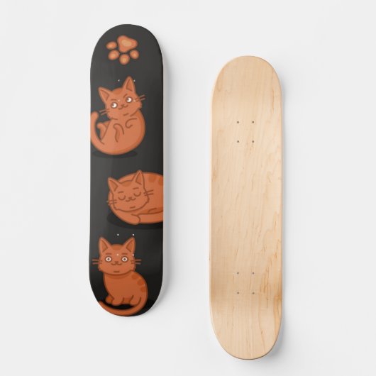 Kat patroon persoonlijk skateboard (Voorkant)