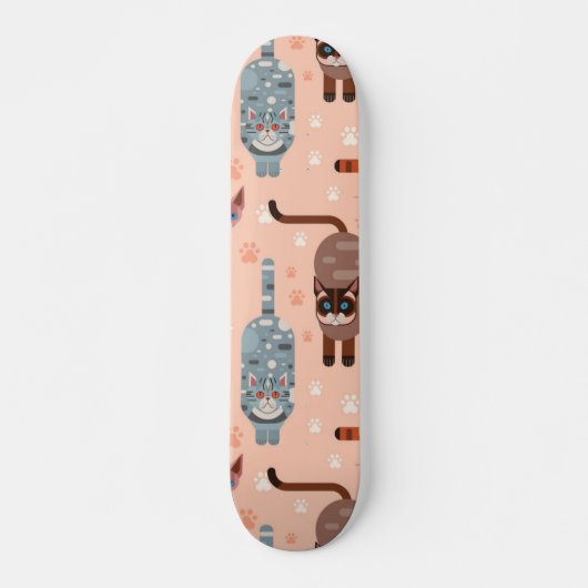 Kat patroon persoonlijk skateboard (Voorkant)