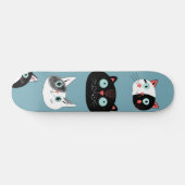 Kat patroon persoonlijk skateboard (Horizontaal)
