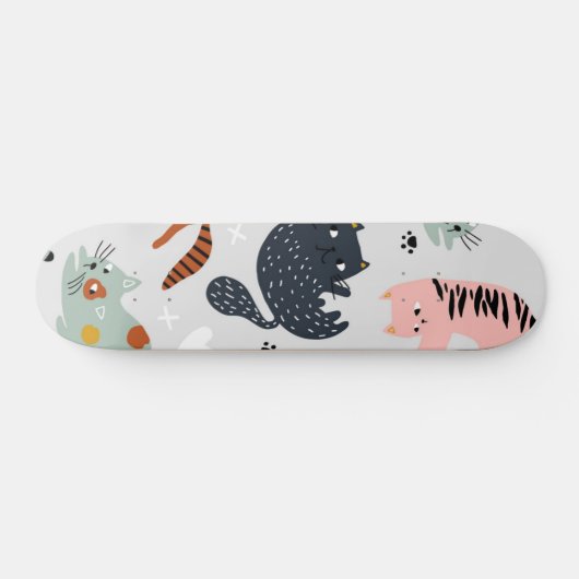 Kat patroon persoonlijk skateboard (Horizontaal)