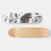 Kat patroon persoonlijk skateboard (Horizontaal)