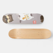 Kat patroon persoonlijk skateboard (Horizontaal)