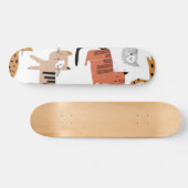 Kat patroon persoonlijk skateboard (Horizontaal)
