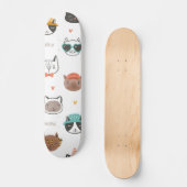 Kat patroon persoonlijk skateboard (Voorkant)