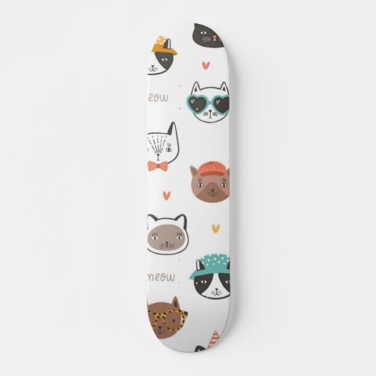 Kat patroon persoonlijk skateboard (Voorkant)