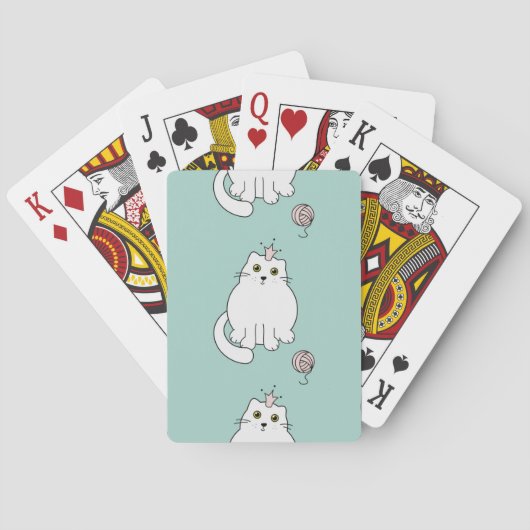 Kat patroon pokerkaarten (Achterkant)