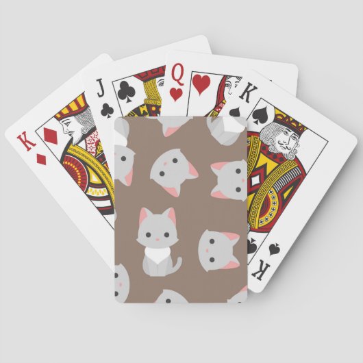 Kat patroon pokerkaarten (Achterkant)