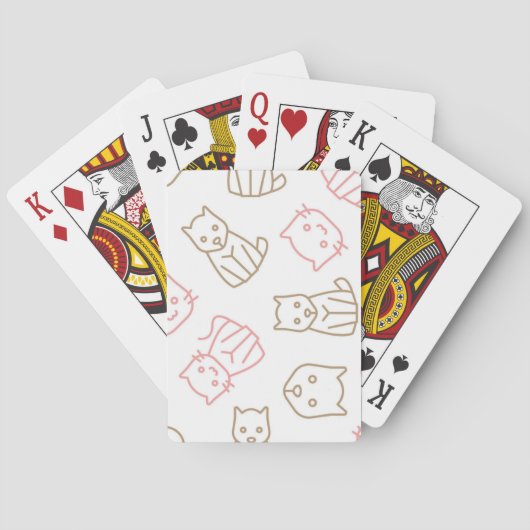 Kat patroon pokerkaarten (Achterkant)