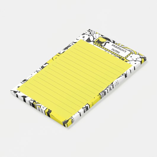 Kat Patroon Post-it® Notes (Schuin)