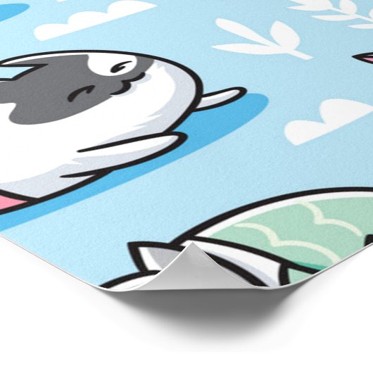 Kat patroon poster (Hoek)