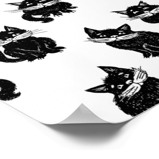 Kat patroon poster (Hoek)