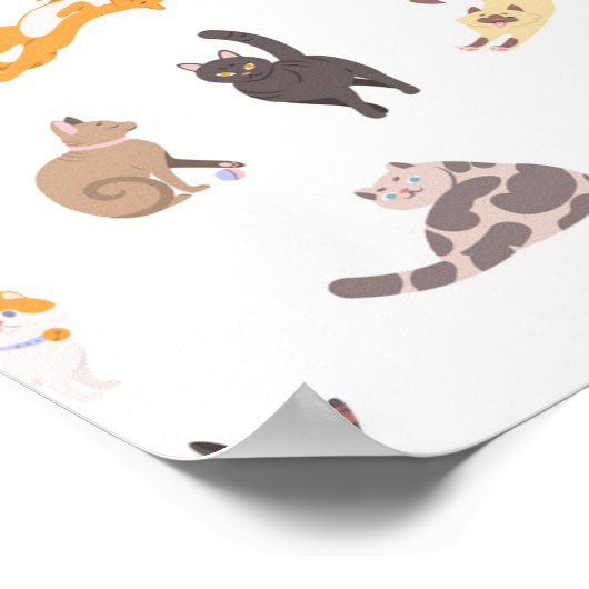 Kat patroon poster (Hoek)