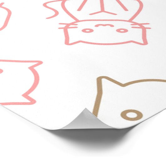 Kat patroon poster (Hoek)