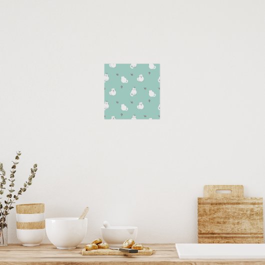 Kat patroon poster (Keuken)