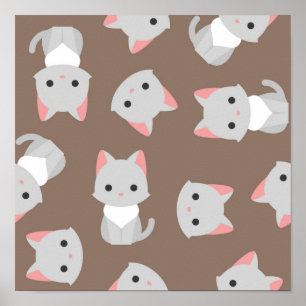 Kat patroon poster
