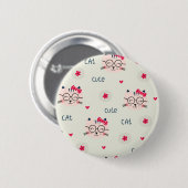 Kat patroon ronde button 5,7 cm (Voorkant /achterkant)