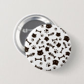 Kat patroon ronde button 5,7 cm (Voorkant /achterkant)