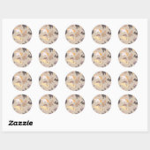 Kat patroon ronde sticker (Vel)