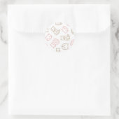 Kat patroon ronde sticker (Tas)