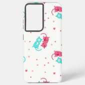 Kat patroon samsung galaxy hoesje (Achterkant)
