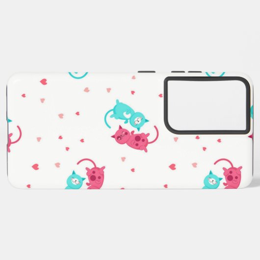 Kat patroon samsung galaxy hoesje (Linkerkant)