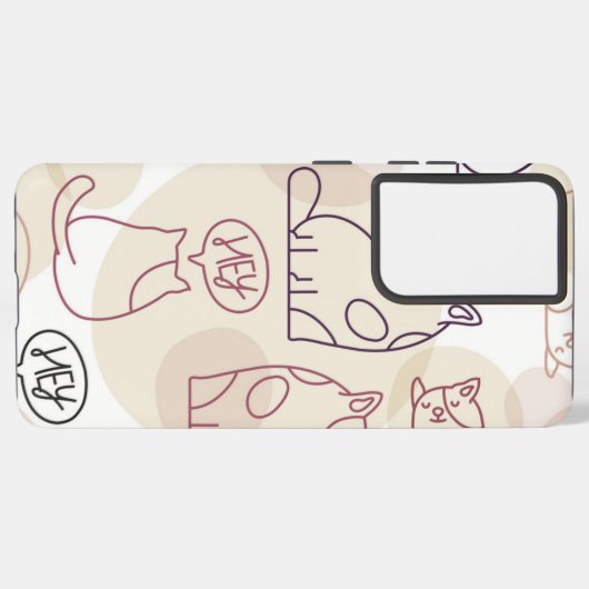 Kat patroon samsung galaxy hoesje (Linkerkant)