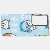 Kat patroon samsung galaxy hoesje (Linkerkant)