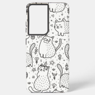 Kat patroon samsung galaxy hoesje
