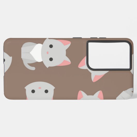 Kat patroon samsung galaxy hoesje (Linkerkant)